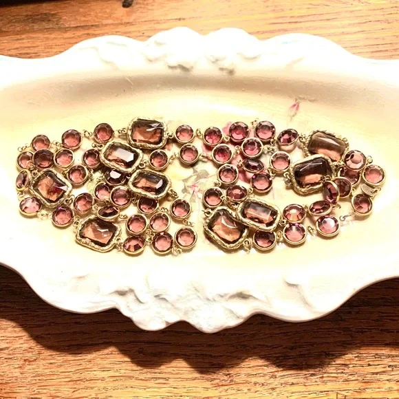 CHANEL Vintage 1981 Chiclet Amethyst Sautoir-Style Necklace - Picture 5 of 14